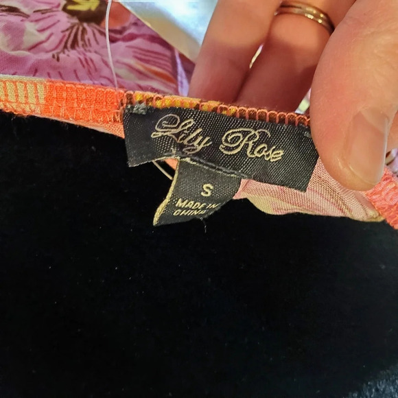 NWT Lily Rose Small Flutter Shoulder Smocked Ruffle Cropped Floral Boho Tank Top - Picture 16 of 16